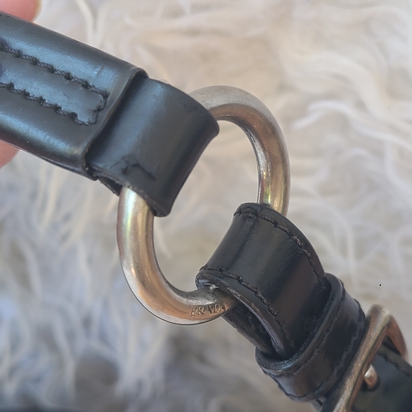 Prada Tessuto Spazzole Pochette Black Great Condition- Authentic - Picture 10 of 16